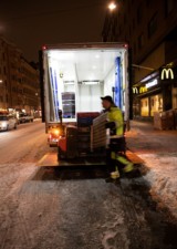 Tichý noční rozvoz pomocí hybridního nákladního vozidla / Foto zdroj:  Scania Czech Republic, s.r.o.