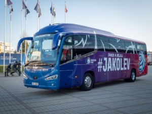 Nový autobus Scania Irizar i6s pro české hokejisty / Foto zdroj: Scania Czech Republic, s.r.o.