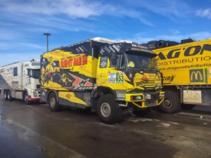 Franta, Liaz Martina Macíka se v pořádku vrátil z Buenos Aires do Sedlčan. Doprovodné vozy dopadly hůř / Foto zdroj: Big Shock Racing